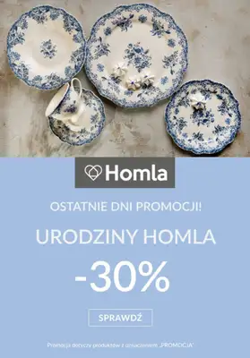 Homla - gazetka promocyjna -30% ostatnie dni promocji od czwartku 26.02 do niedzieli 01.03