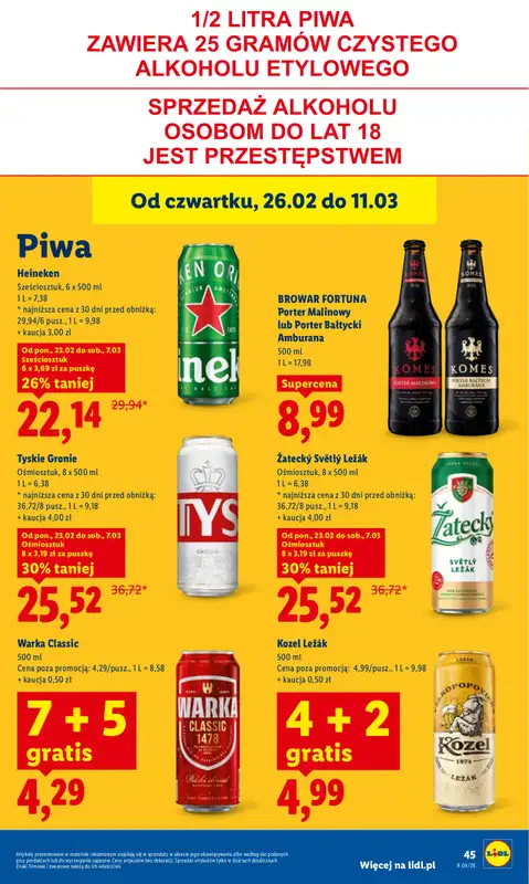 Lidl - gazetka promocyjna Oferta od czwartku od czwartku 26.02 do soboty 28.02 - strona 47