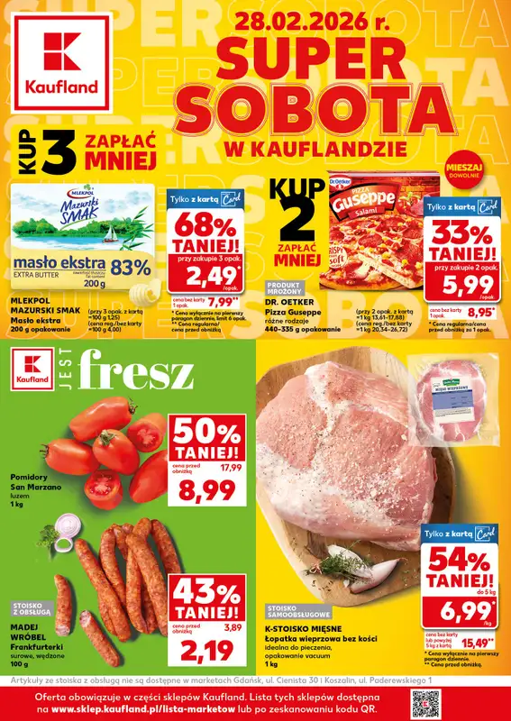 Kaufland - gazetka promocyjna Oferta Kaufland - SUPER SOBOTA od soboty 28.02 do soboty 28.02