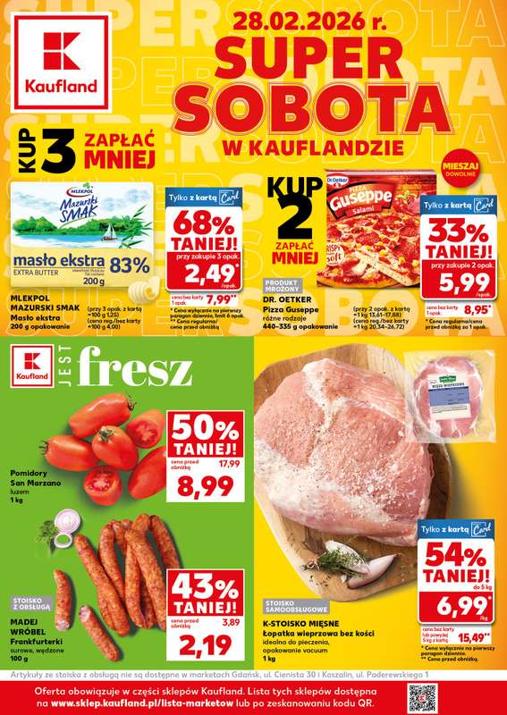 Kaufland - gazetka promocyjna Oferta Kaufland - SUPER SOBOTA od soboty 28.02 do soboty 28.02