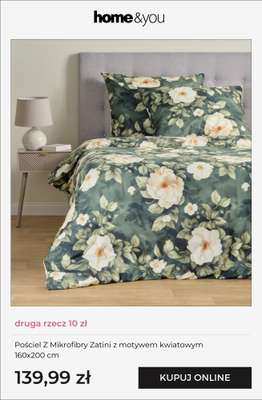 Pościel Z Mikrofibry Zatini z motywem kwiatowym 160x200 cm