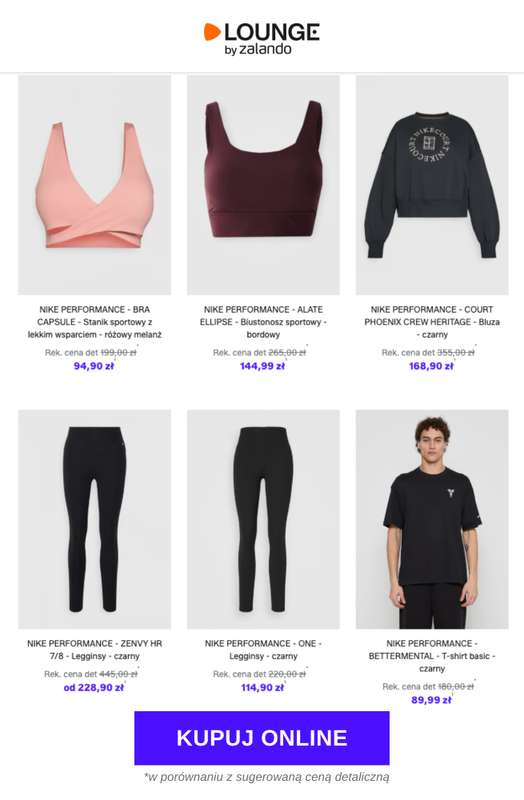 Lounge by Zalando - gazetka promocyjna Specjalne okazje:  Nike Performance od czwartku 26.02 do niedzieli 01.03 - strona 4