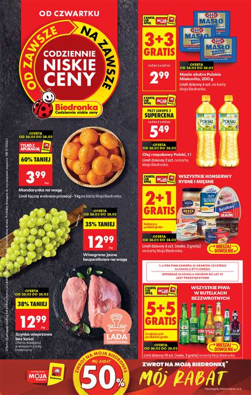 Biedronka - gazetka promocyjna Od czwartku, Z ladą tradycyjną od czwartku 26.02 do środy 04.03