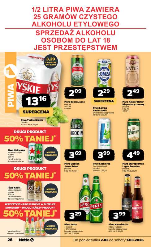 Netto - gazetka promocyjna Gazetka od poniedziałku 02.03 do soboty 07.03 - strona 28