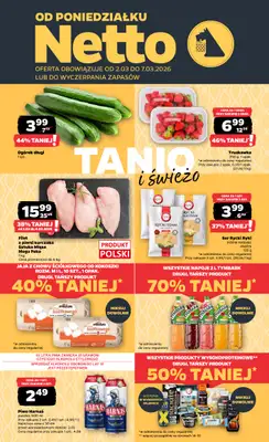 Netto - gazetka promocyjna Gazetka od poniedziałku 02.03 do soboty 07.03