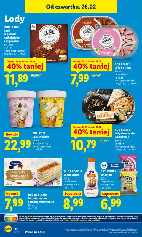 Lidl - gazetka promocyjna Oferta od czwartku od czwartku 26.02 do soboty 28.02 - strona 40