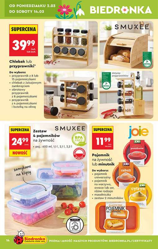 Biedronka - gazetka promocyjna Hity i inspiracje, od 28.02 od soboty 28.02 do środy 18.03 - strona 14