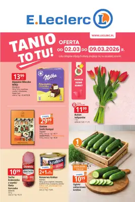 Leclerc - gazetka promocyjna Oferta E.Leclerc I Tanio to tu! od wtorku 03.03 do poniedziałku 09.03