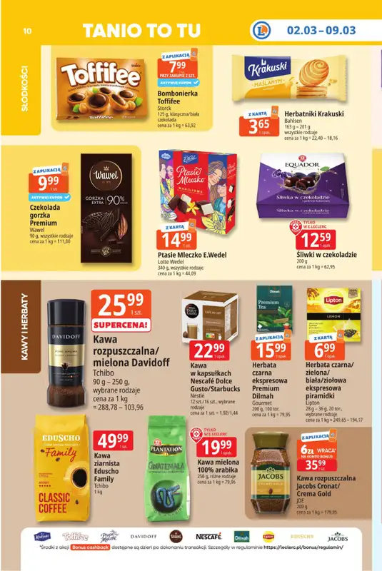 Leclerc - gazetka promocyjna Oferta E.Leclerc I Tanio to tu! od wtorku 03.03 do poniedziałku 09.03 - strona 10