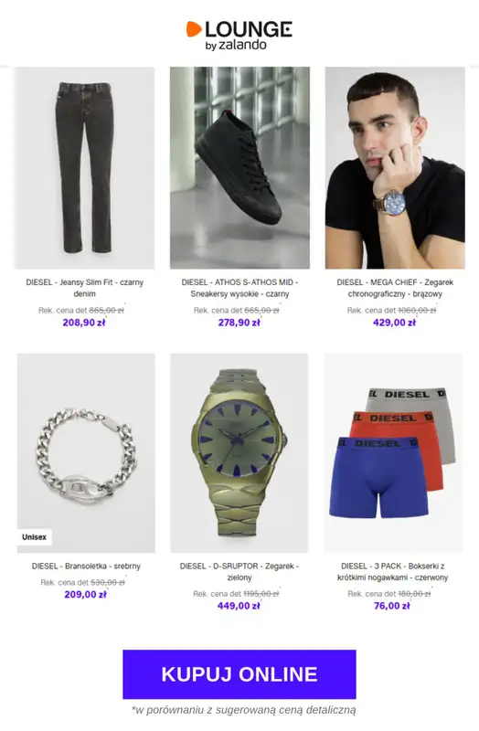 Lounge by Zalando - gazetka promocyjna Do -79% DIESEL od piątku 27.02 do niedzieli 01.03 - strona 6
