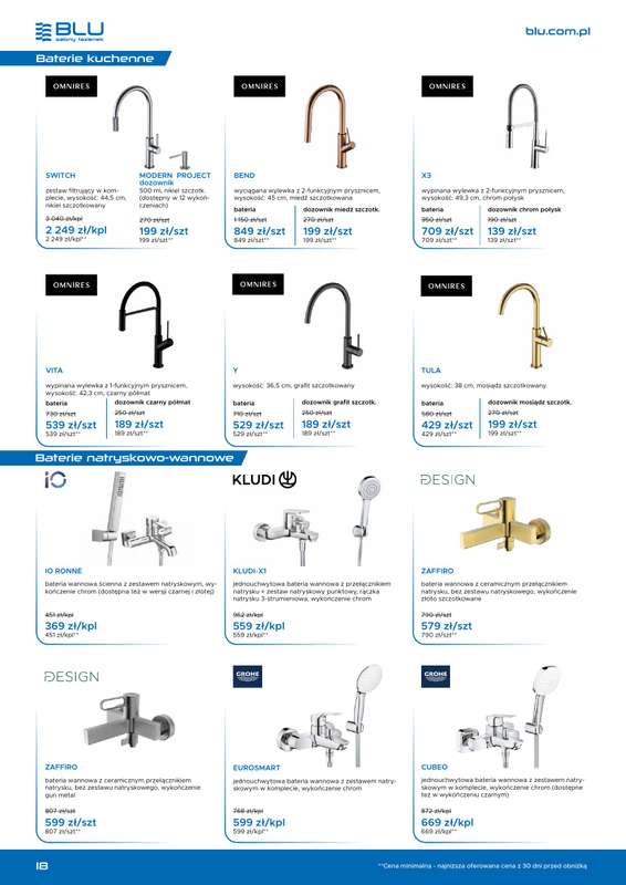 Blu Salony Łazienek - gazetka promocyjna Gazetka promocyjna od niedzieli 01.03 do wtorku 30.06 - strona 18