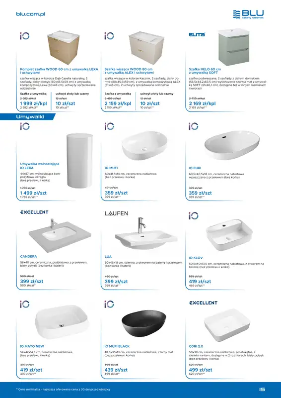 Blu Salony Łazienek - gazetka promocyjna Gazetka promocyjna od niedzieli 01.03 do wtorku 30.06 - strona 15