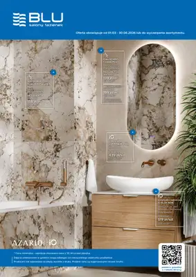 Blu Salony Łazienek - gazetka promocyjna Gazetka promocyjna od niedzieli 01.03 do wtorku 30.06