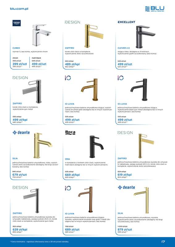 Blu Salony Łazienek - gazetka promocyjna Gazetka promocyjna od niedzieli 01.03 do wtorku 30.06 - strona 17