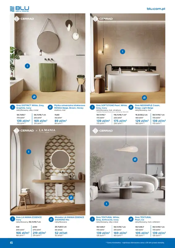 Blu Salony Łazienek - gazetka promocyjna Gazetka promocyjna od niedzieli 01.03 do wtorku 30.06 - strona 6