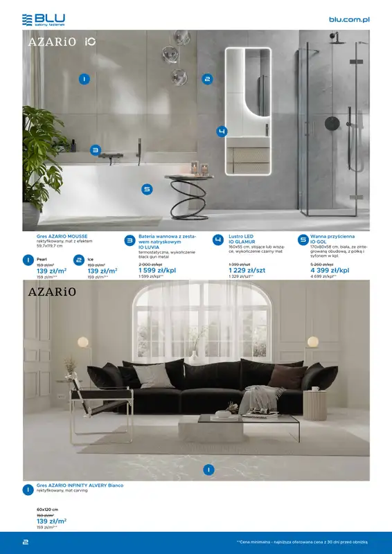 Blu Salony Łazienek - gazetka promocyjna Gazetka promocyjna od niedzieli 01.03 do wtorku 30.06 - strona 2