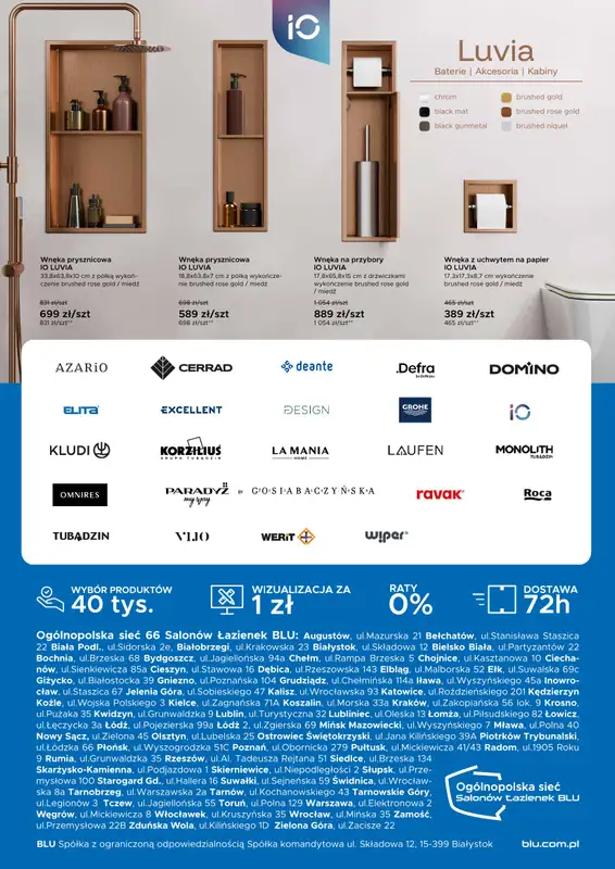 Blu Salony Łazienek - gazetka promocyjna Gazetka promocyjna od niedzieli 01.03 do wtorku 30.06 - strona 24