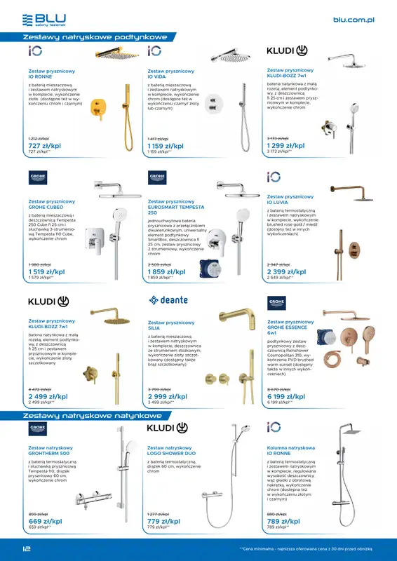 Blu Salony Łazienek - gazetka promocyjna Gazetka promocyjna od niedzieli 01.03 do wtorku 30.06 - strona 12