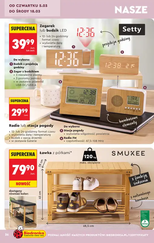 Biedronka - gazetka promocyjna Hity i inspiracje, od 28.02 od soboty 28.02 do środy 18.03 - strona 38