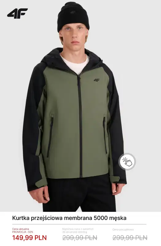 4F - gazetka promocyjna Kurtki przejściowe męskie od soboty 28.02  - strona 3