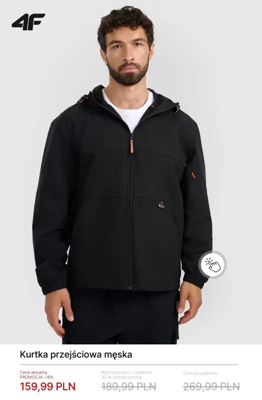 4F - gazetka promocyjna Kurtki przejściowe męskie od soboty 28.02  - strona 6