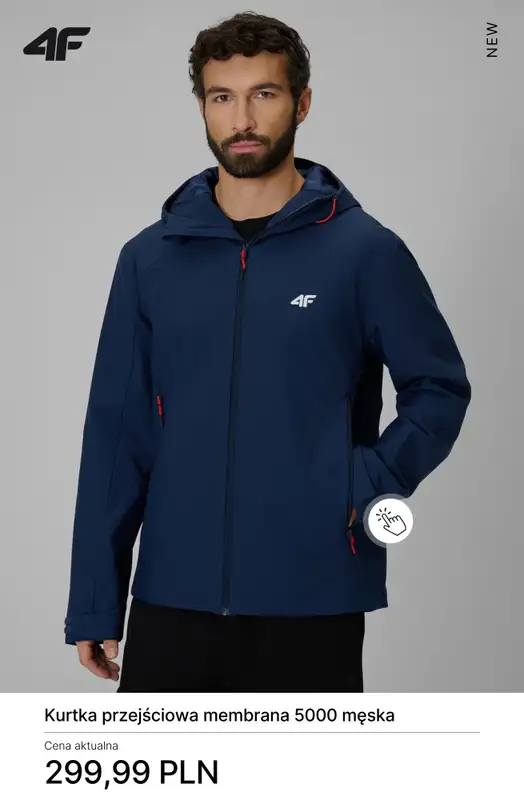 4F - gazetka promocyjna Kurtki przejściowe męskie od soboty 28.02  - strona 8