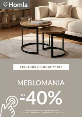 Homla - gazetka promocyjna Extra -10% na meble od piątku 27.02 