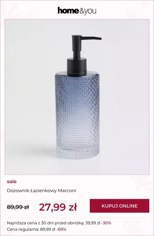 home&you - gazetka promocyjna SALE do 39,99 zł od soboty 28.02  - strona 10