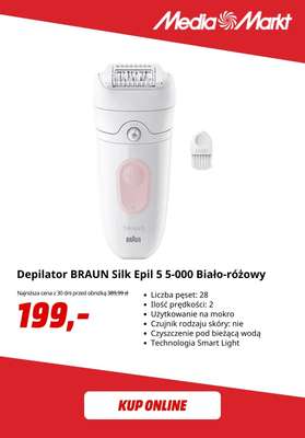 Depilator BRAUN Silk Epil 5 5-000 Biało-różowy