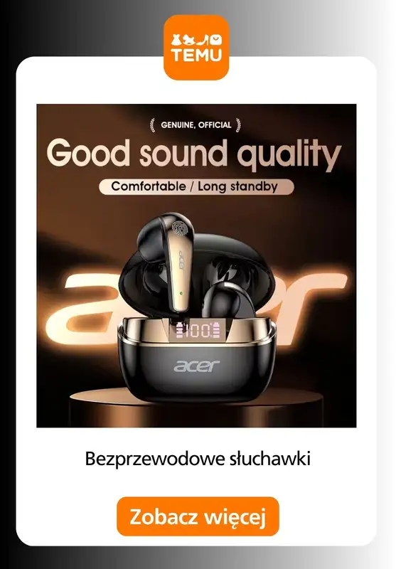 Temu - gazetka promocyjna Słuchawki bezprzewodowe od piątku 27.02  - strona 6