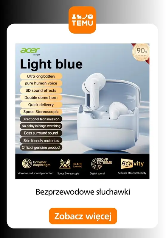 Temu - gazetka promocyjna Słuchawki bezprzewodowe od piątku 27.02  - strona 7