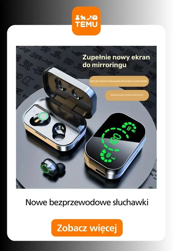 Temu - gazetka promocyjna Słuchawki bezprzewodowe od piątku 27.02  - strona 11