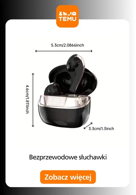 Temu - gazetka promocyjna Słuchawki bezprzewodowe od piątku 27.02  - strona 8