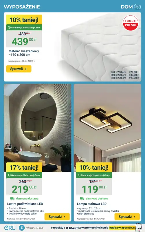 ERLI - gazetka promocyjna Dom i ogród taniej – czas na zmiany! od piątku 27.02 do niedzieli 01.03 - strona 3