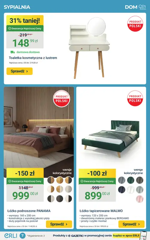 ERLI - gazetka promocyjna Dom i ogród taniej – czas na zmiany! od piątku 27.02 do niedzieli 01.03 - strona 7