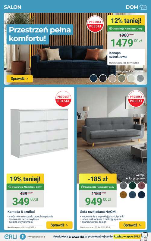 ERLI - gazetka promocyjna Dom i ogród taniej – czas na zmiany! od piątku 27.02 do niedzieli 01.03 - strona 5