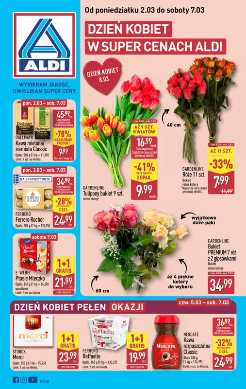 Aldi - gazetka promocyjna Dzień Kobiet w super cenach!  