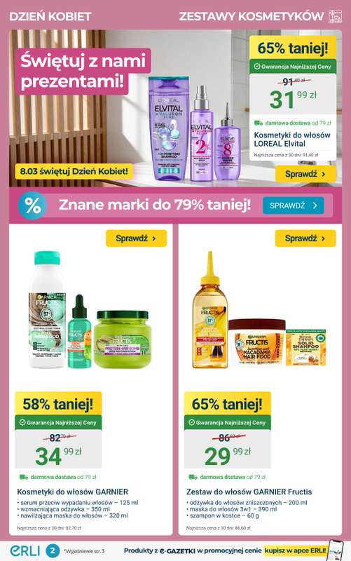 ERLI - gazetka promocyjna Pomysły na Dzień Kobiet do -79%! od poniedziałku 02.03 do niedzieli 08.03 - strona 2