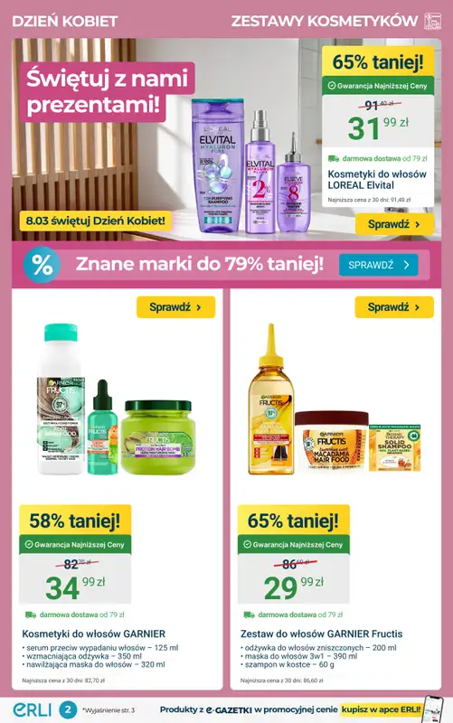 ERLI - gazetka promocyjna Pomysły na Dzień Kobiet do -79%! od poniedziałku 02.03 do niedzieli 08.03 - strona 2