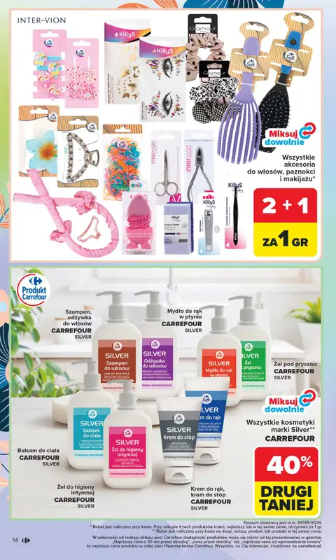 Carrefour - gazetka promocyjna Gazetka Hity dla urody od poniedziałku 02.03 do soboty 14.03 - strona 14