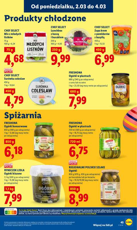 Lidl - gazetka promocyjna Oferta od poniedziałku od poniedziałku 02.03 do środy 04.03 - strona 45