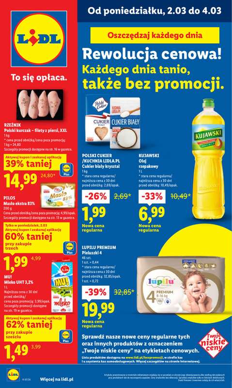 Lidl - gazetka promocyjna Oferta od poniedziałku od poniedziałku 02.03 do środy 04.03