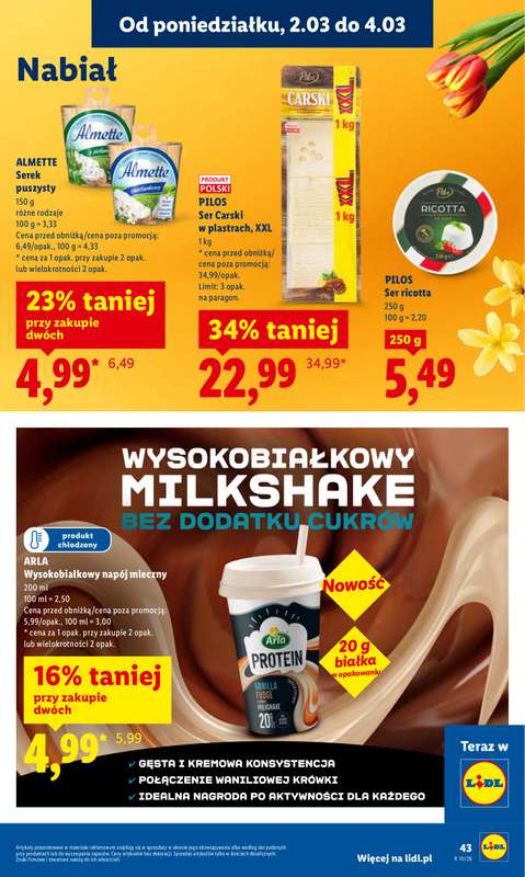 Lidl - gazetka promocyjna Oferta od poniedziałku od poniedziałku 02.03 do środy 04.03 - strona 43