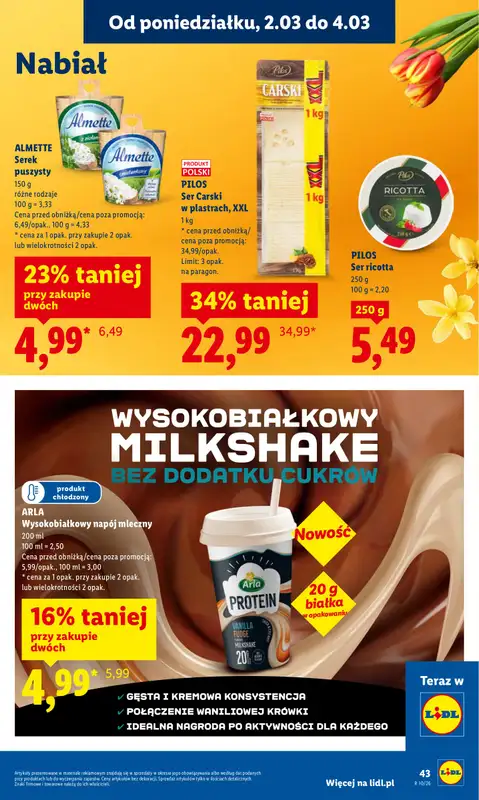 Lidl - gazetka promocyjna Oferta od poniedziałku od poniedziałku 02.03 do środy 04.03 - strona 43