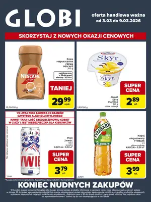 Globi - gazetka promocyjna Gazetka Globi od wtorku 03.03 do poniedziałku 09.03
