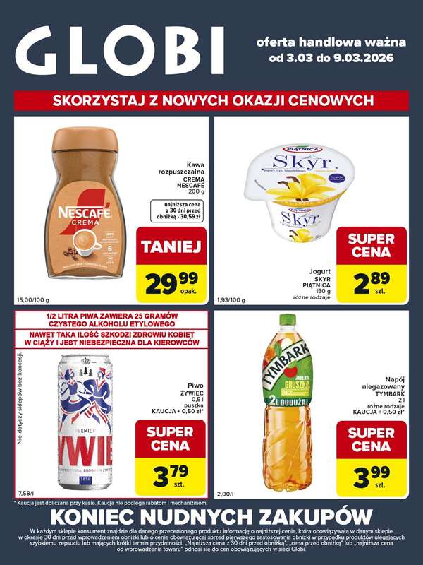 Globi - gazetka promocyjna Gazetka Globi od wtorku 03.03 do poniedziałku 09.03