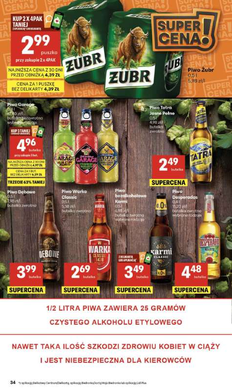 Delikatesy Centrum - gazetka promocyjna Gazetka  do środy 11.03 - strona 34
