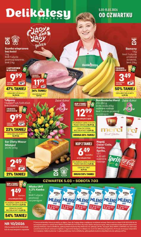 Delikatesy Centrum - gazetka promocyjna Gazetka  do środy 11.03