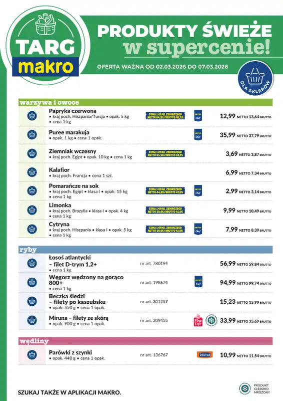 Makro - gazetka promocyjna Targ MAKRO - oferta świeża w super cenach! od poniedziałku 02.03 do soboty 07.03 - strona 6