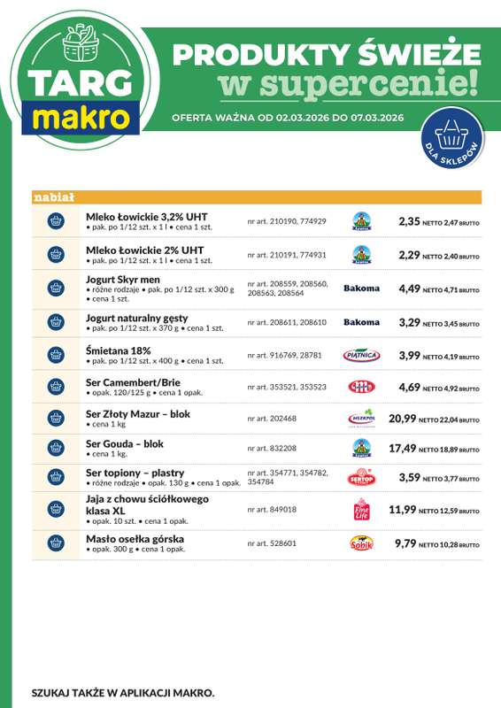 Makro - gazetka promocyjna Targ MAKRO - oferta świeża w super cenach! od poniedziałku 02.03 do soboty 07.03 - strona 7